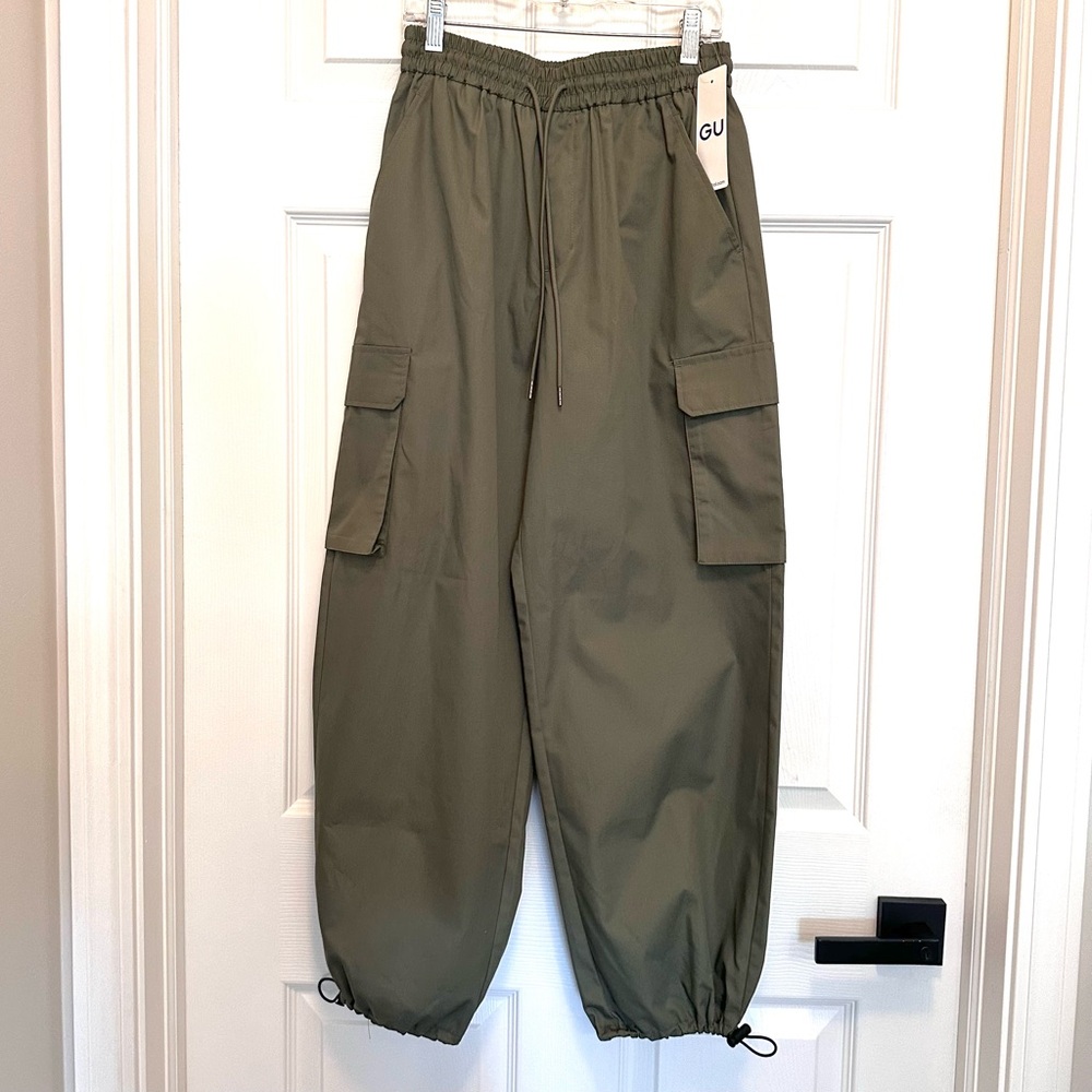NWT GU Olive Cargo Pull-On Pants